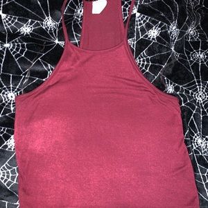 Red halter top